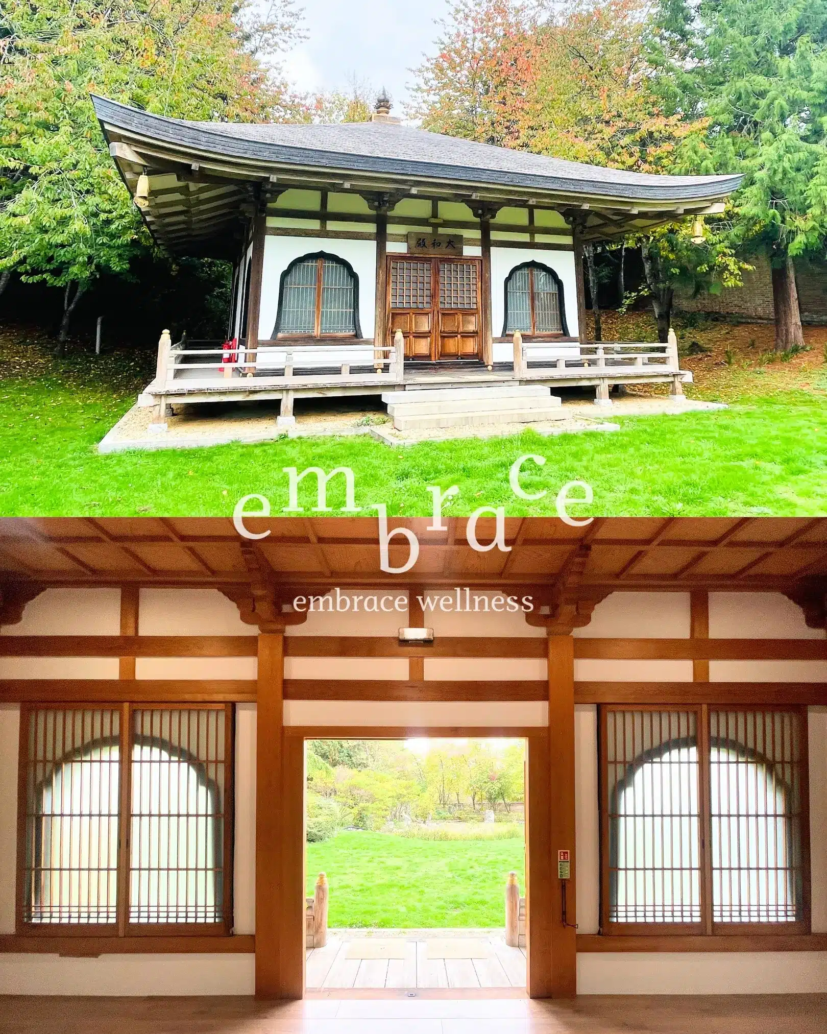 Japanese ZEN temple and meditation space at Donnington Grove, Newbury, Berkshire, for the Embrace Wellness retreat in Newbury
