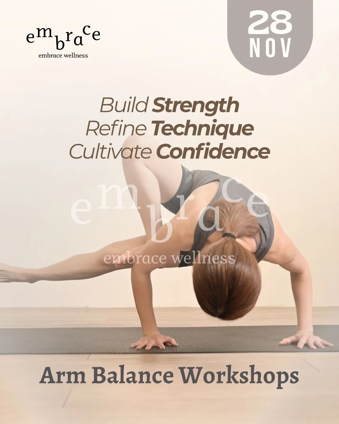 Arm balance Yoga Workshop in Newbury, Berkshire with Yoga teacher Manlee W for building strength, refining technique and confidence near Hampshire and Wiltshire.