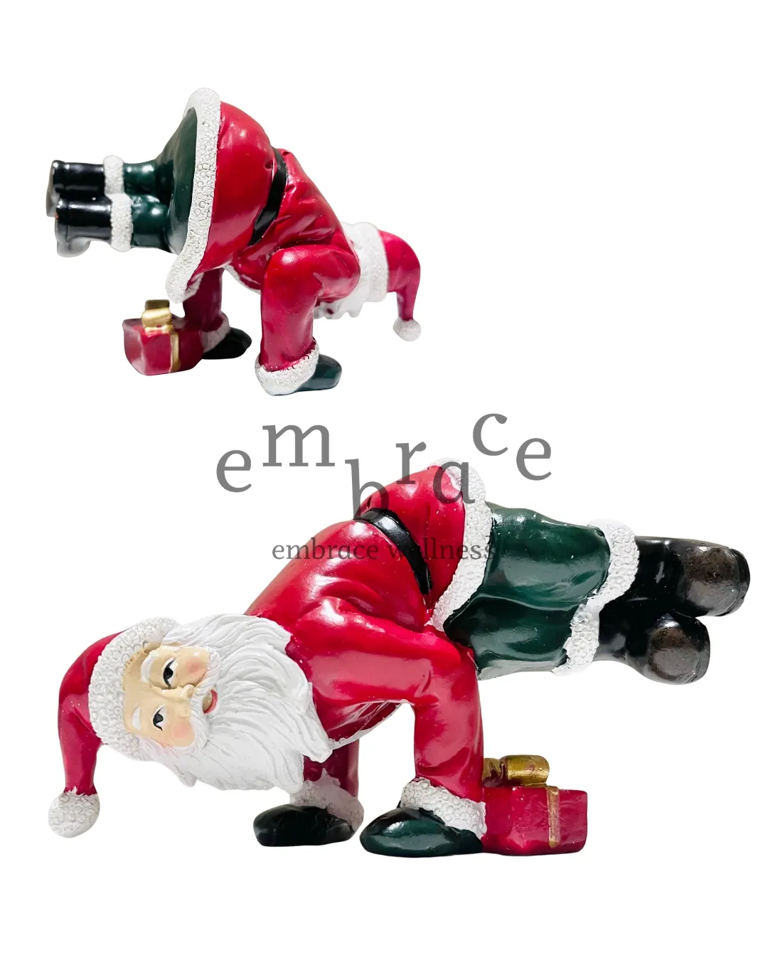 Yogi Santa Figurine Side Crow Pose Crow Pose Christmas Ornament Gift from Japan Embrace Wellness